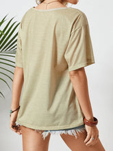 Cat Letter Print Short Sleeve Plus Size Casual T-shirt